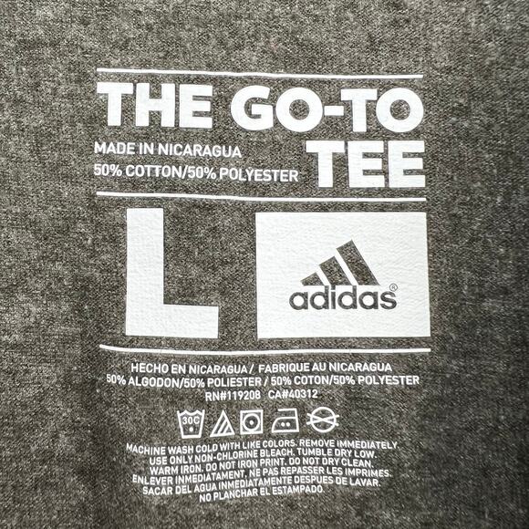 Adidas (L) Gray Golden State 2015 4X NBA Champs Locker Room Edition Go-To Tee - Picture 9 of 9